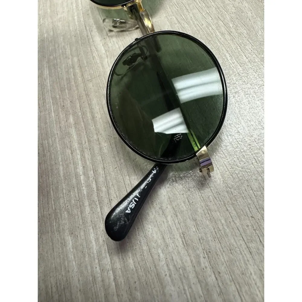 Vintage Ray Ban B&L Bolhrom Oval Sunglasses Gold Frame Mens